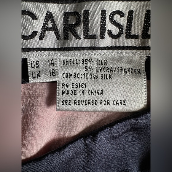 Carlisle Silk Sleeveless Blouse Geometric‎ Circles Size 14 - Picture 9 of 10